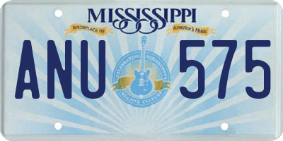 MS license plate ANU575