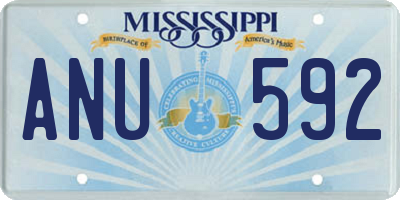 MS license plate ANU592