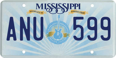 MS license plate ANU599