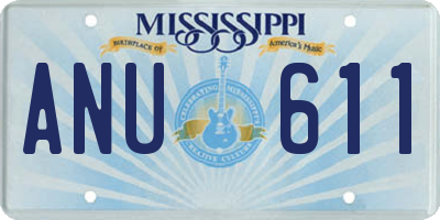 MS license plate ANU611
