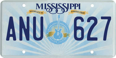 MS license plate ANU627