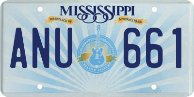 MS license plate ANU661