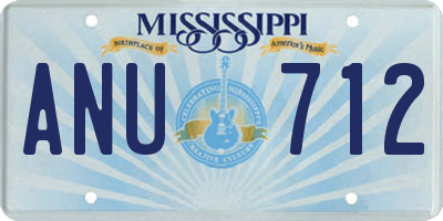 MS license plate ANU712