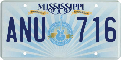 MS license plate ANU716