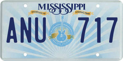 MS license plate ANU717