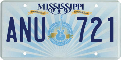MS license plate ANU721