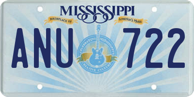 MS license plate ANU722