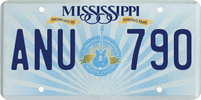 MS license plate ANU790