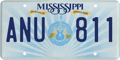 MS license plate ANU811