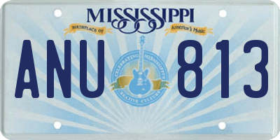 MS license plate ANU813