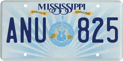 MS license plate ANU825