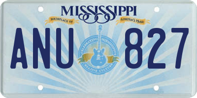 MS license plate ANU827