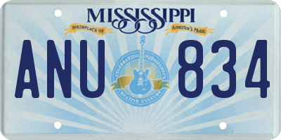 MS license plate ANU834