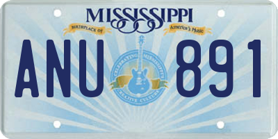 MS license plate ANU891