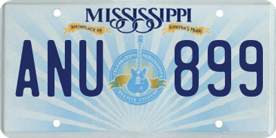 MS license plate ANU899