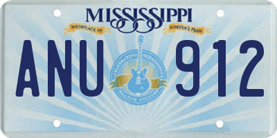 MS license plate ANU912