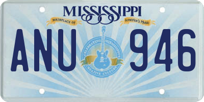 MS license plate ANU946