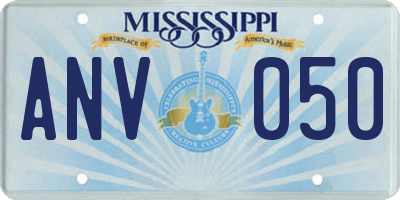 MS license plate ANV050