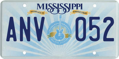 MS license plate ANV052