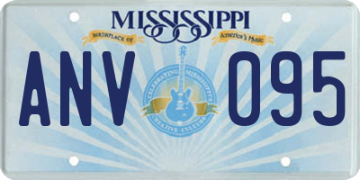 MS license plate ANV095