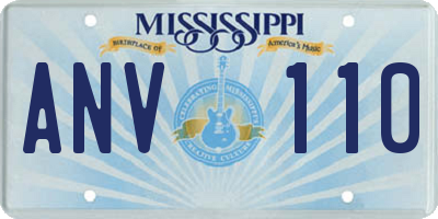 MS license plate ANV110