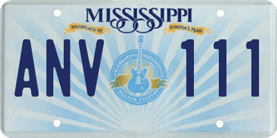 MS license plate ANV111