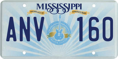 MS license plate ANV160
