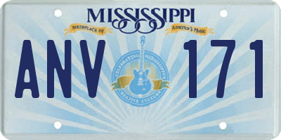 MS license plate ANV171