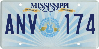 MS license plate ANV174
