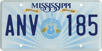 MS license plate ANV185