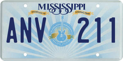 MS license plate ANV211