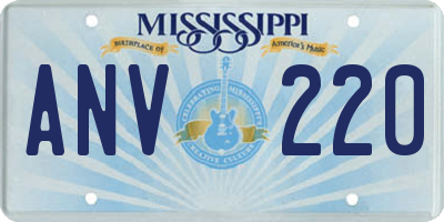 MS license plate ANV220