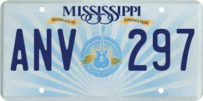 MS license plate ANV297