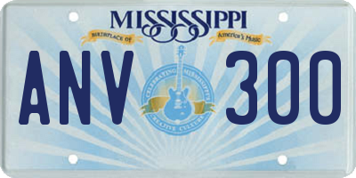 MS license plate ANV300