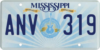 MS license plate ANV319