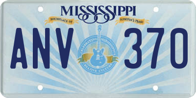 MS license plate ANV370