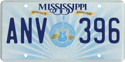 MS license plate ANV396