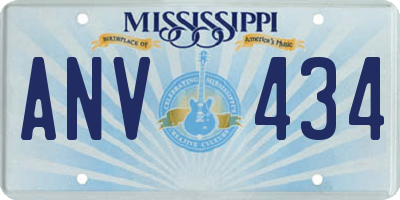 MS license plate ANV434