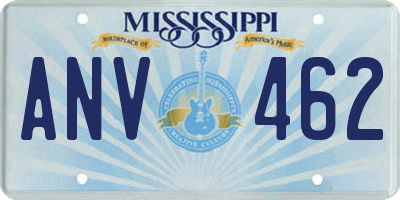 MS license plate ANV462