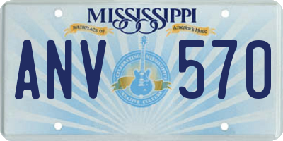MS license plate ANV570