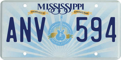 MS license plate ANV594