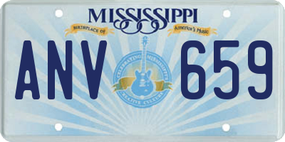 MS license plate ANV659