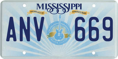 MS license plate ANV669