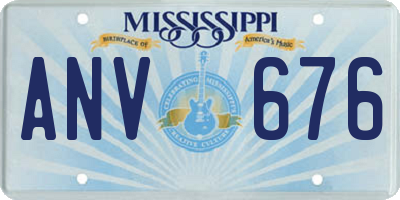 MS license plate ANV676