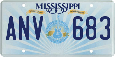 MS license plate ANV683