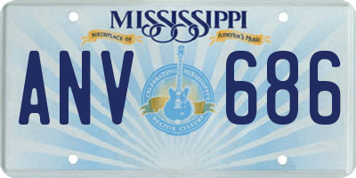MS license plate ANV686