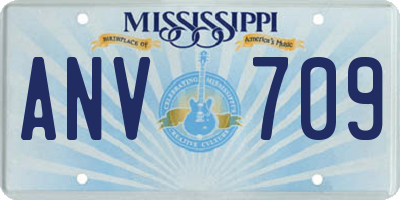 MS license plate ANV709