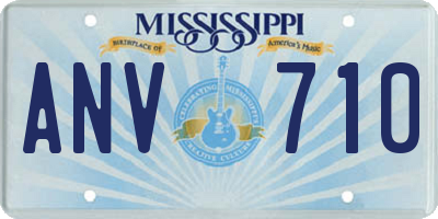 MS license plate ANV710