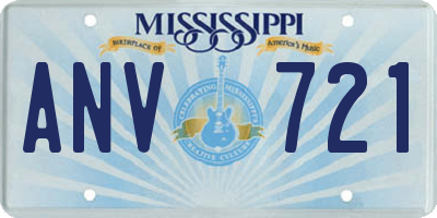 MS license plate ANV721