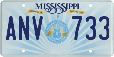 MS license plate ANV733